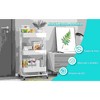 Infurnic Utility Storage Carts Easy Install 3-Tier Utility Cart with Wheels Handle Secure Baskets Mesh Bottom, White, 42.50"*32.00"*10.00" - 2 of 4