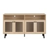 Parrot Uncle 56 in. Beige Farmhouse TV Stand with Storage TV Table Top - 4 of 4