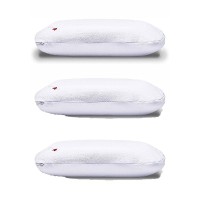 I Love Pillow Ergonomic Head Neck Contour Sleeping Pillow with Memory Foam Core and Removable Machine Wash Cover, Queen Sized, White (3 Pack)