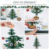 Aoibox Christmas Advent Calendar 2025 Tabletop Wooden Tree 24 Ornaments 6 Bells 1 Star 24 Day Countdown for Kids and Family 1 Set - 3 of 4
