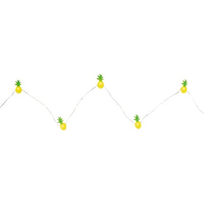 Northlight 10-Count LED Yellow and Green Pineapple Fairy Lights - Warm White