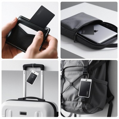 Wallet Tracker Card Air-Tag (iOS Only) - Work with Apple Find My, Bluetooth Tracker Smart Card Wallet - image 2