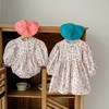 MyKids-USA Baby Girl Flower Print Pattern Mesh Patchwork Design Onesies or Dress - 2 of 4