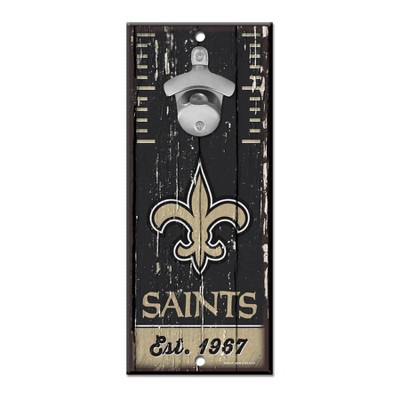 NFL New Orleans Saints Bottle Opener Wood Sign