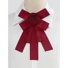 Allegra K Women's Pre-tied Bowknot Pin Solid Color Neckties Elegant Brooch Bow Tie - 2 of 4