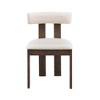 Vatros Modern Boucle Upholstered Kitchen Side Chairs Wooden Dining Chairs Set of 2 - 3 of 4