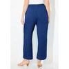 Catherines Women's Plus Size Anywear Pucker Cotton Wide Leg Pant - 3 of 4
