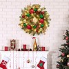 16 Inch Pre-Assembled Christmas Wreath, Artificial Garland with Red, Green and Gold Balls, 30 Lights, Suitable for Indoor and Outdoor Decoration - 4 of 4