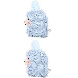REGALWOVEN Cute Cartoon Alpaca Soft Absorbent Chenille Decorative Hand Towels 2 Pcs - 1 of 4