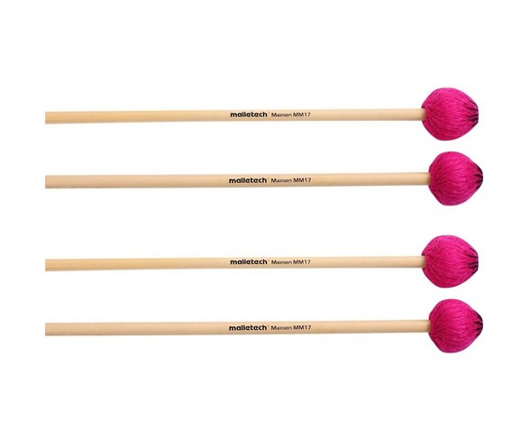Malletech Mainieri Vibraphone Mallets Set of 4 (2 Matched Pairs) 17