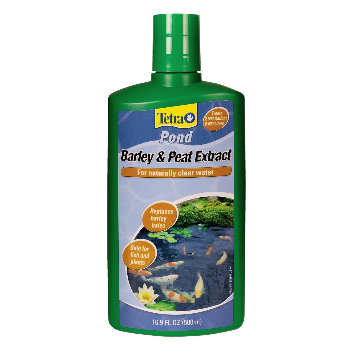 Tetra Pond Barley and Peat Extract Non-Chemical Solution For Naturally Clear Pond Water Conditioner - 16.9 fl oz