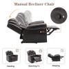 Faux Leather Home Theater Manual Recliner Chair with LED Light Strip for Living Room & Bedroom - 3 of 4