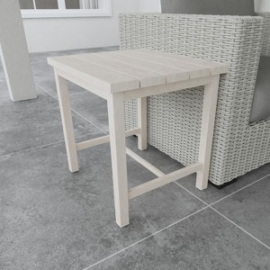 Sapphtopaz Modern Aluminum Outdoor End Table Outdoor Side Table, Patio Table Small Table Outdoor Table for Backyard, Balcony, Porch - 1 of 4