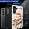 BONGEEK Case Compatible with Samsung Galaxy S25 Plus,Scratch Resistant Hybrid 2-Layer Hard Shell Bright Phone Case,Christmas Santa Green Leaves Cute - 4 of 4