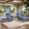 POCASSY Outdoor Swivel Rocker Patio Swivel Chairs Set of 2, 6" Thick Cushions All Weather Brown Wicker Swivel Glider Chairs with High Back for Porch - 3 of 4