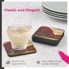 Pimpernel Crimson Trees Coasters - Set of 6 (4” x 4”), Cork Backing, Elegant Design, Ideal for Table Protection, Easy to Clean, Durable & Stylish - 3 of 4