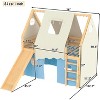 TUYOHW Twin/Full Kids House Loft Bed with Slide & Tent,Creative Playhouse Loft Frame with Ladders,Lights for Boys & Girls,No Box Spring Needed - 3 of 4