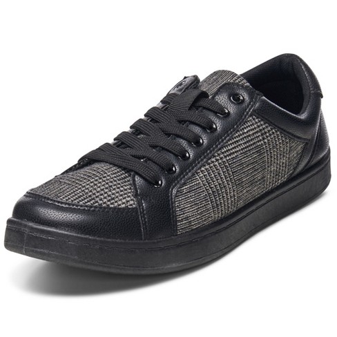 Alpine Swiss David Mens Fashion Sneakers Lace Up Low Top Retro Tennis Shoes  Black Plaid 8 M Us : Target