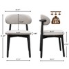 Dsvimoy Accent Chair Dining Chair Set with Black Solid Wood Legs for Kitchen and Living Room, Light Gray, 38"*27"*12" - 3 of 4