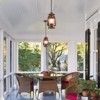 Ludomide Rustic Farmhouse Pendant Light 2 Pack Retro Lantern Ceiling Light Fixture Western Hanging Light for Patios Porch Hallway Kitchen Island - 4 of 4