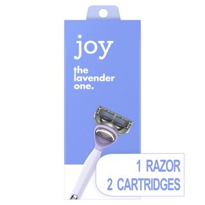Joy lavender razor handle + 2 razor blade refills - 1 of 4