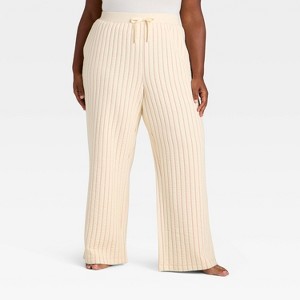 Women's Quilted Wide Leg Lounge Pants - Auden™ - 1 of 3