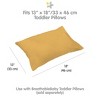 BreathableBaby Cotton Percale Pillowcase, For 13" x 18"/33 x 46 cm Toddler Pillow, Yellow (2-Pack) - 3 of 4