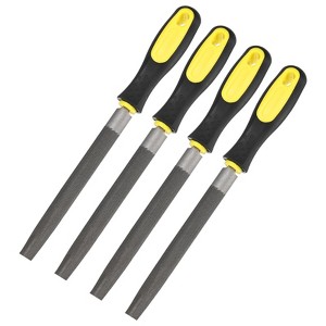 Unique Bargains Half-Round Metal File High Carbon Steel Diamond PVC Grip Handle Hand Files - 1 of 4
