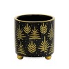 Green Decorative Planters with Gold Accents Set of 2 by Melrose - 3 of 3