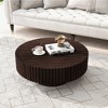 GDFStudio Wright Modern 31.5" Pine Wood Round Coffee Table - 2 of 4