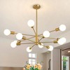 KAISITE 8-Light Dimmable Black and Gold Modern Sputnik Chandelier - 3 of 4