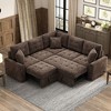 NicBex Modern 82.6" Pull Out Sofa Bed Velvet Convertible Sleeper Sofa with USB Ports for Living Room - 3 of 4