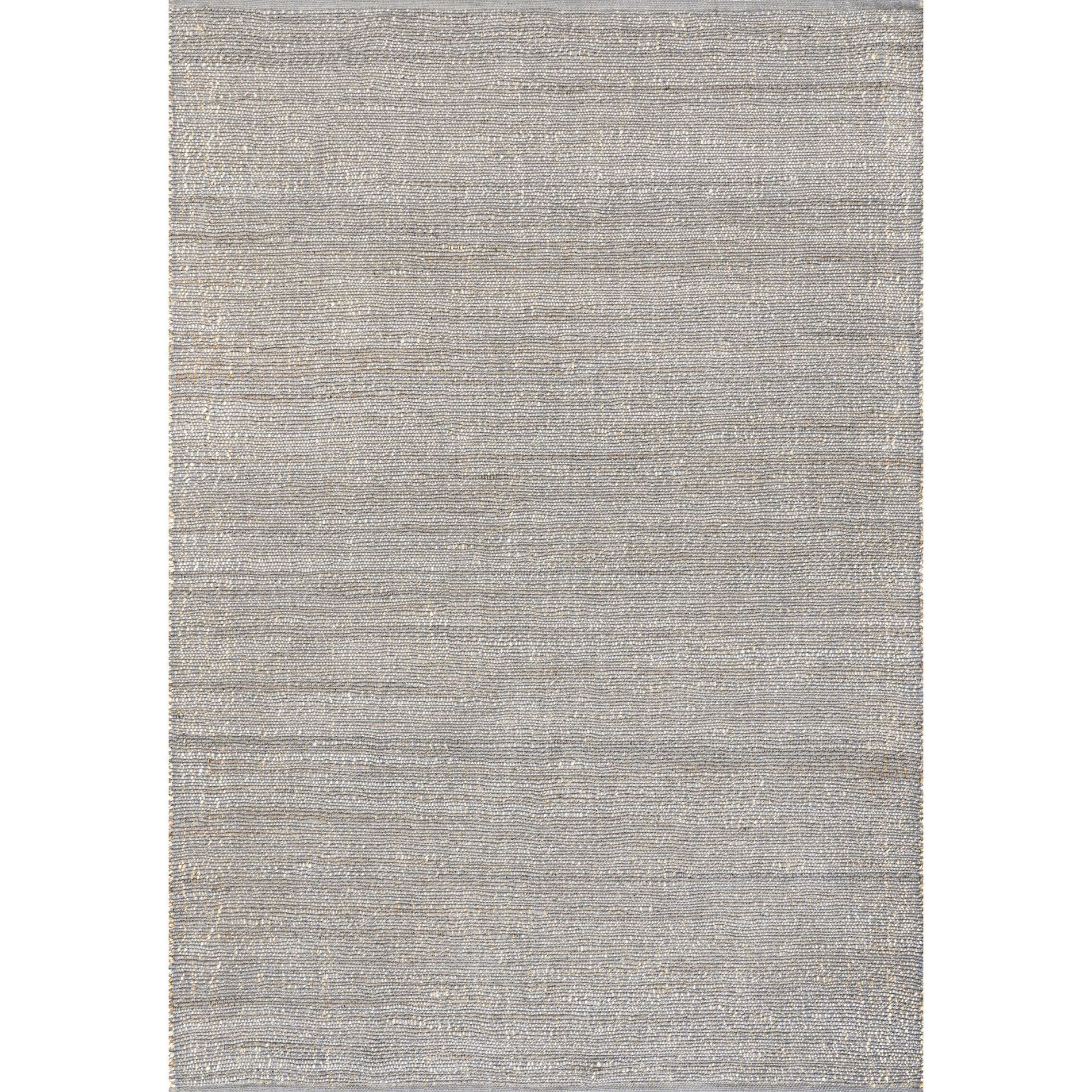 Nuloom 4x6 Elfriede Jute & Cotton Hand Woven Indoor Area Rug, Grey, Solid Rustic Farmhouse Style Natural Fiber Bedroom, Living Room,