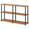 Furinno 3-Tier Double Size Open Bookcase Floor Standing Storage Shelves Display Rack,Light Cherry/Black - 4 of 4