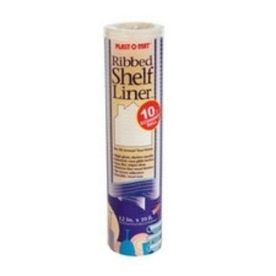 Warp's SPM110-Q Plast-O-Mat Ribbed Shelf Liner, Bisque, 12" X10'