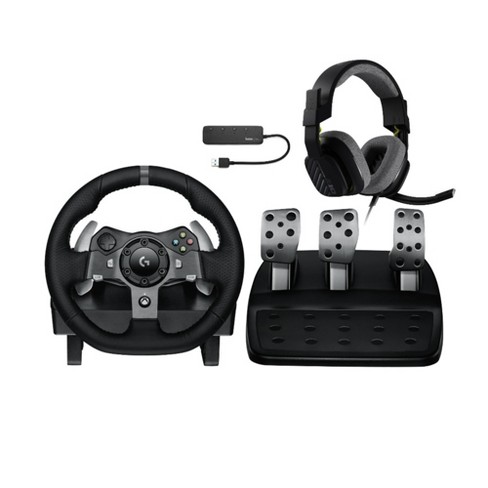 Logitech G920 Driving Force Racing Wheel with Floor Pedals For Xbox Bundle