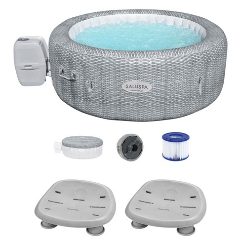 Bestway Coleman Honolulu AirJet Inflatable Hot Tub with EnergySense Cover and 2-Pack of SaluSpa Underwater Non-Slip Spa Seat with Adjustable Legs - image 1 of 4