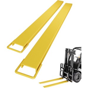 Heavy Duty Forklift Pallet Fork Extensions, 60" Length x 5.5" Width, 4600LBS Load Capacity, Yellow Fork Extender for Forklift Trucks - 1 of 4