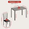 coucheta 5 Piece Dining Table Set with 4 Chairs Set, Space Saving Square Table with Metal Frame, Perfect for Small Space,Kitchen,Dining,Easy Assembly - 2 of 4