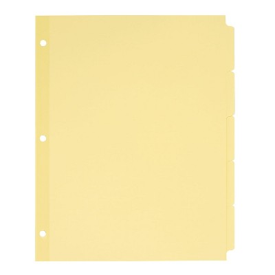 Avery Write-On Plain-Tab Dividers 5-Tab Letter 36 Sets 11501