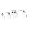 Elegant Lighting Harris 4 light Chrome and Clear Bath Sconce - 3 of 4