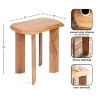 Kate and Laurel Vaux Chunky Side Table, 22x14x22, Natural - 2 of 4
