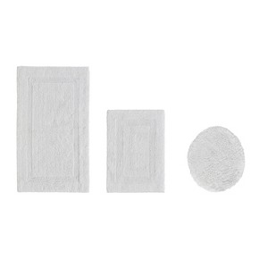 Lux Premium 100% Cotton  Ultra-Soft Tufted Solid Reversible 3 Piece Bath Rug Set, Water-Absorbent, Durable, Machine Washable Bathroom Rug - 1 of 4