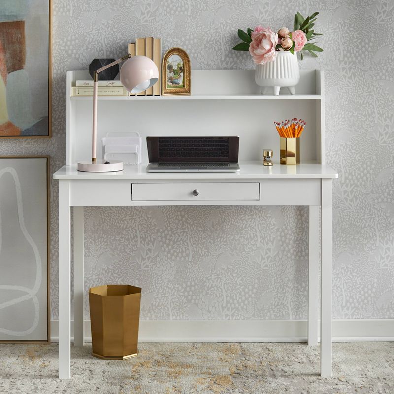 Foster Desk with Hutch White - Buylateral, 5 of 9