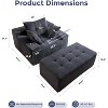 MAXYOYO Oversized Chaise Lounge Sofa, Upholstered Lounge Chair with 3 Pillows for Living Room, Bedroom, No Assembly Required - 3 of 4