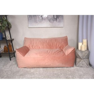 CAVINAS Velveteen 2 Seater Oversized Bean Bag Chair with Armrests, Velveteen Bean Bag Chair Suitable for Bedroom Living Room - 1 of 4