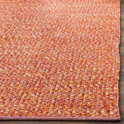Coastal Charm Orange Multi 3' x 5' Handwoven Cotton Rug