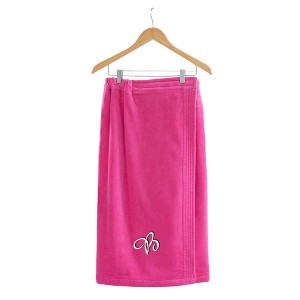 Personalization Mall Bath Time Monogram Towel Wrap - Hot Pink - 1 of 1