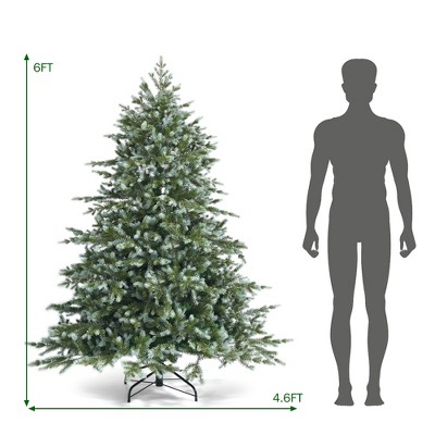 6ft Green Artificial Spruce Christmas Tree with PE/PVC Branches