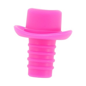 Unique Bargains Hat-Shaped Wine Stopper Silicone 1.61"x1.61"x1.85" 1 Pc - 1 of 3